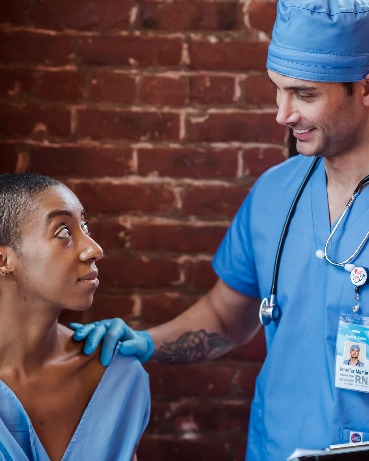 Black patient speaking with a healthcare professional
